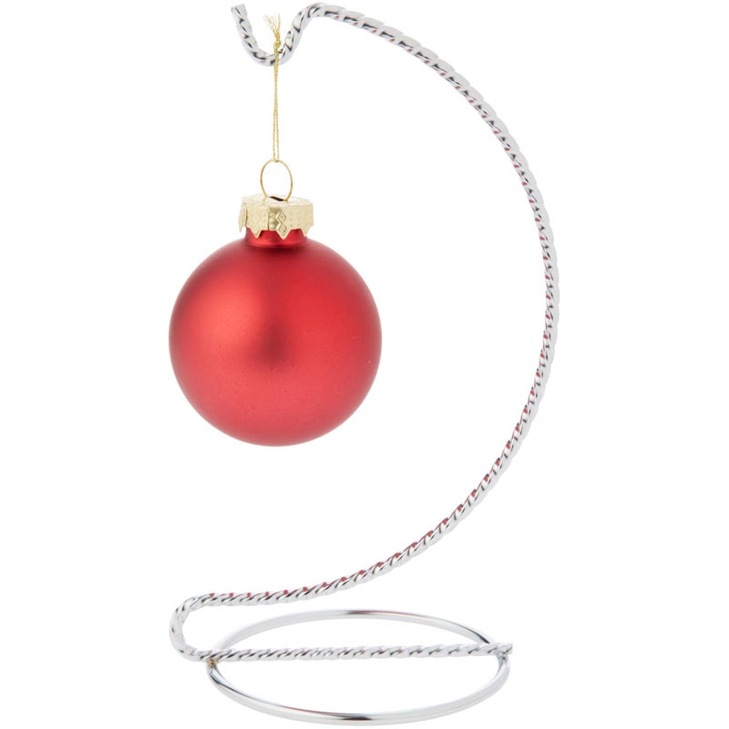 Bard's Twisted Silver Ornament Stand, 6" H x 2.625" W x 2.625" D - Image 2